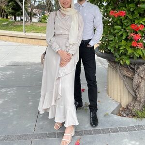 Veiled Collection Modest Satin dress